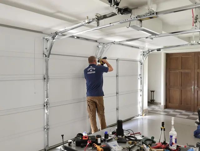 Colorado Springs Garage Door Repair certified technician performing precision garage door repair in Colorado Springs