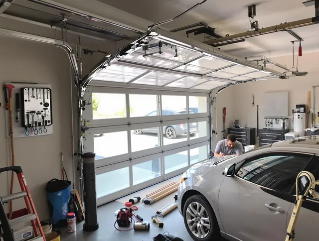 Garage door noise reduction service by Colorado Springs Garage Door Repair in Colorado Springs