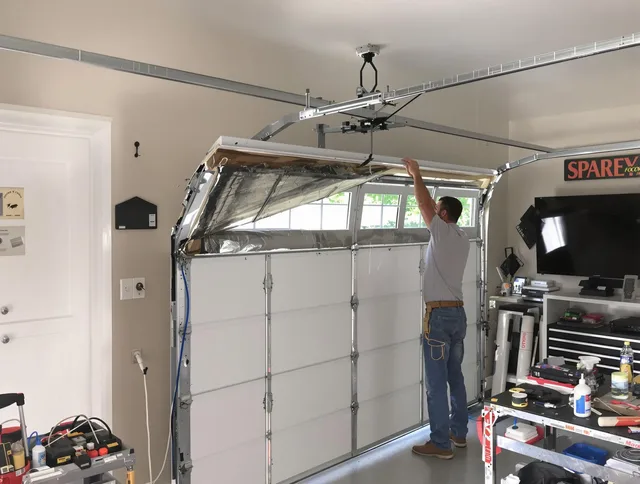 Garage door section replacement by Colorado Springs Garage Door Repair in Colorado Springs